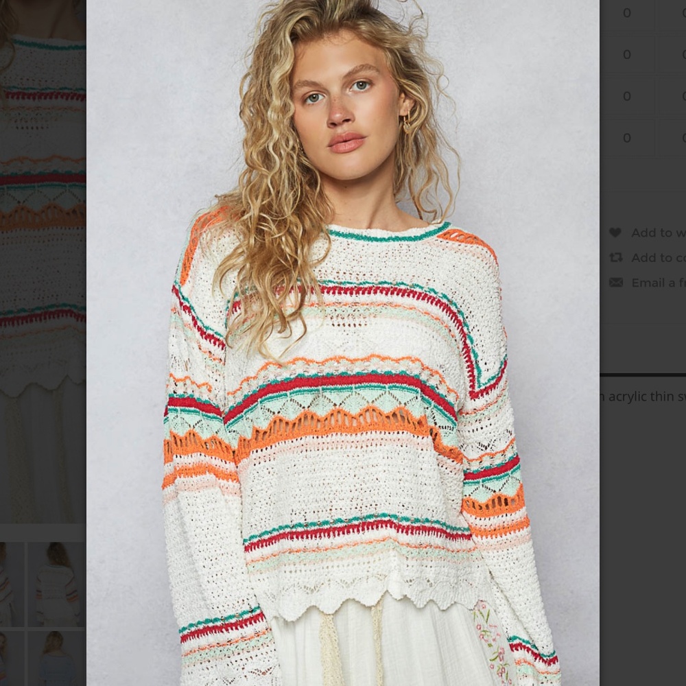 POL Multicolor Striped Sweater - Picture 2 of 6